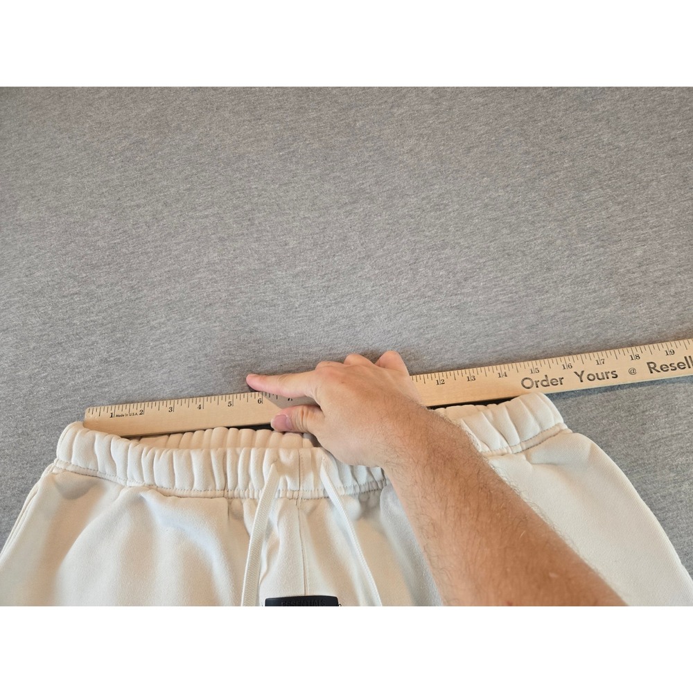 Fear of God Essentials Sweatpants Mens L Cream State Graphic Joggers Athleisure - Picture 13 of 16